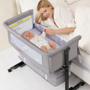 Portable Foldable Baby Bassinet with Storage - Thumbnail Image 5
