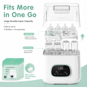 4-in-1 Baby Bottle Washer, Sterilizer, Clean/Dryer - Thumbnail Image 4