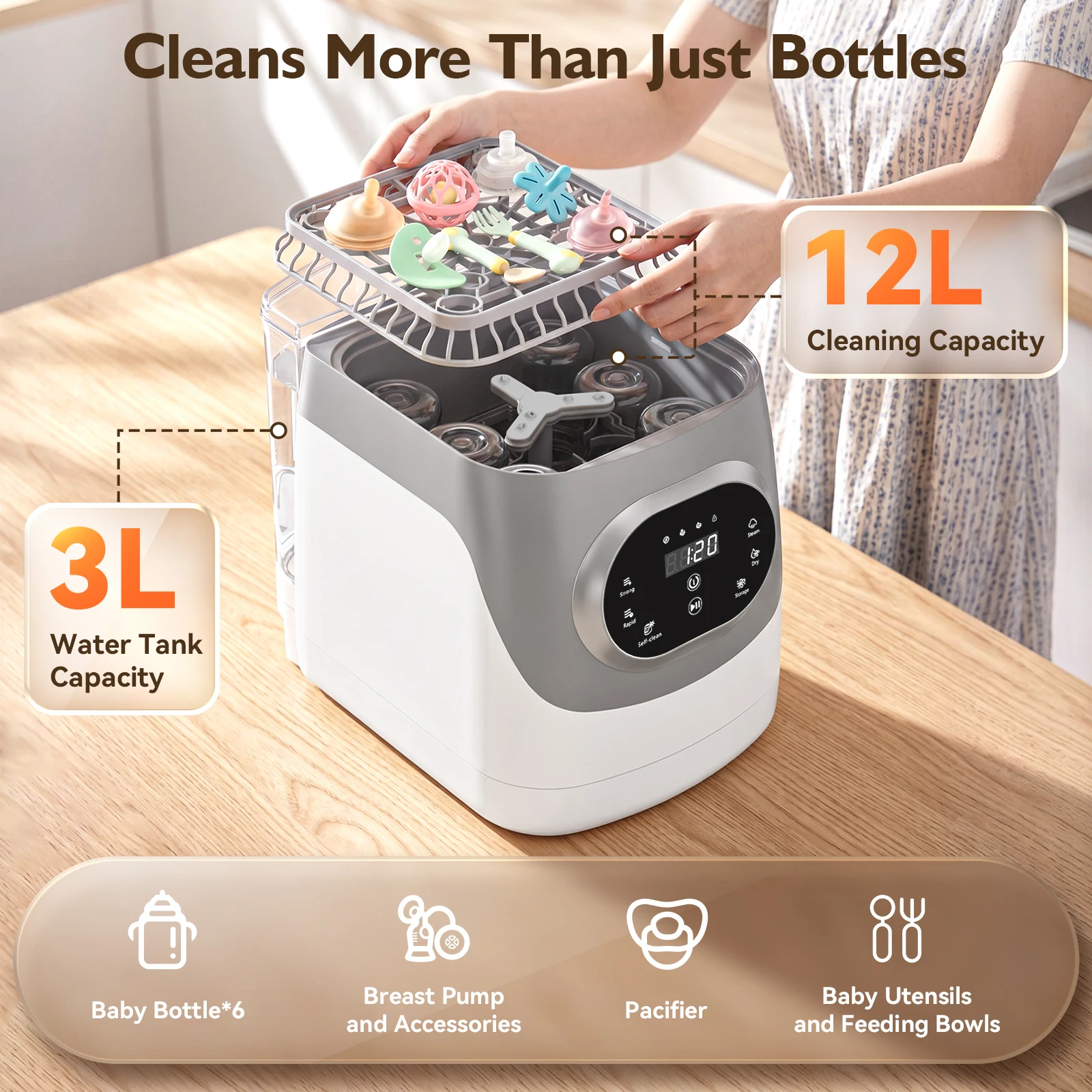 Baby Bottle Washer Sterilizer & Dryer - Image 3