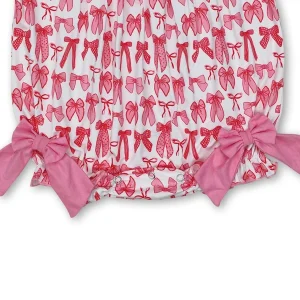 Mama's Bestie Smocked Bow Baby Girl Romper - Thumbnail Image 3