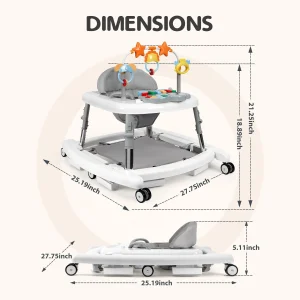 5-in-1 Foldable Baby Walker - Thumbnail Image 7