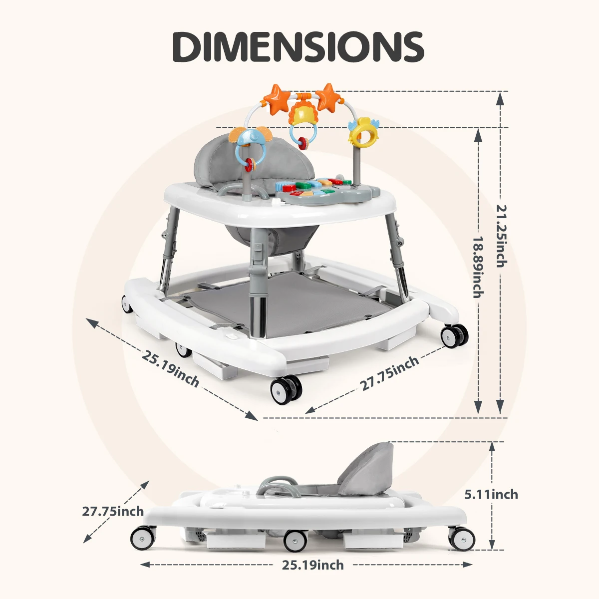 5-in-1 Foldable Baby Walker - Image 7