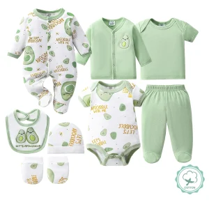 8-Pc Newborn Baby Cotton Essentials Set - Thumbnail Image 2