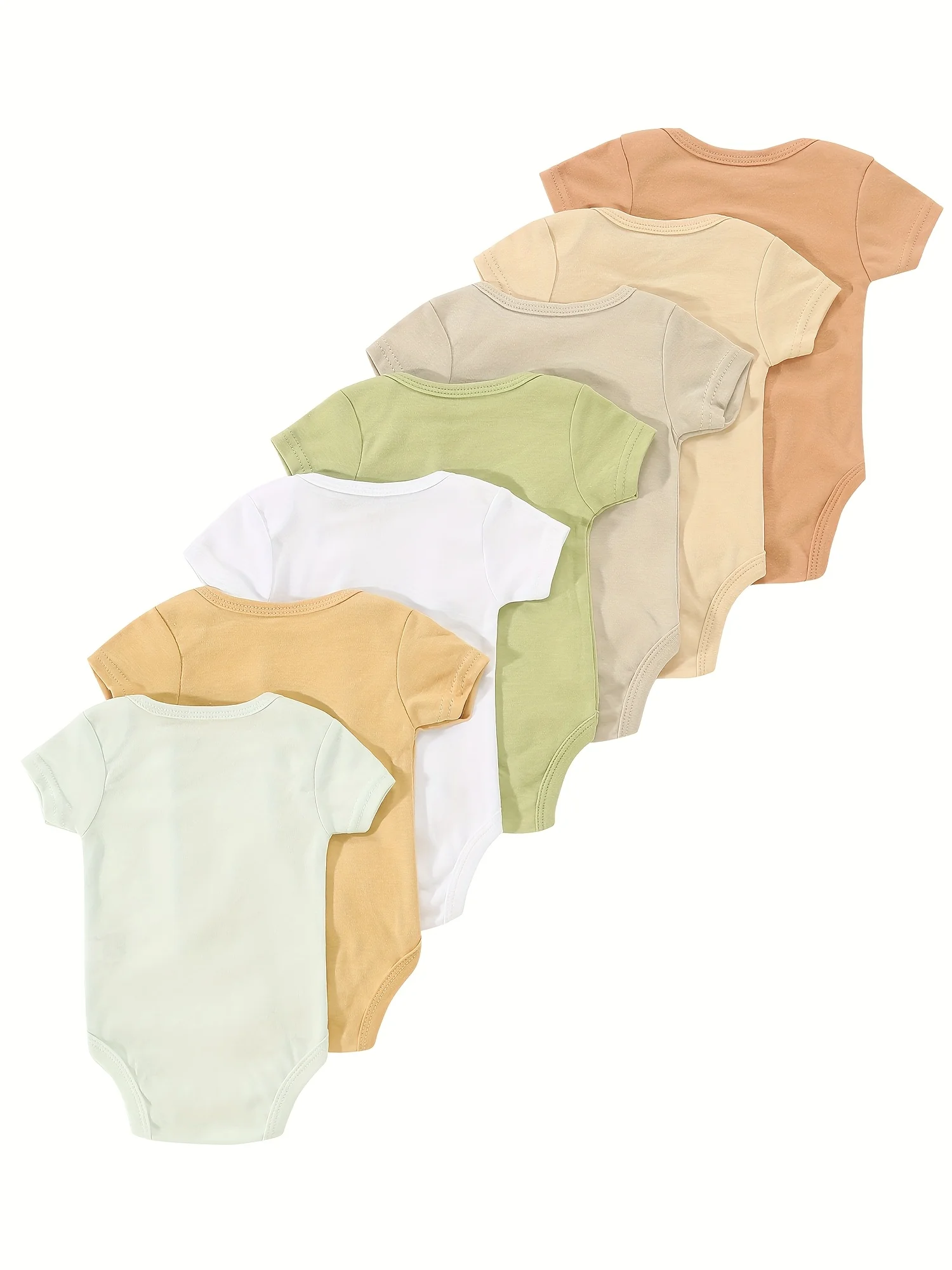 7-Pc Newborn Infant Romper Set, 0-9 Months - Image 3
