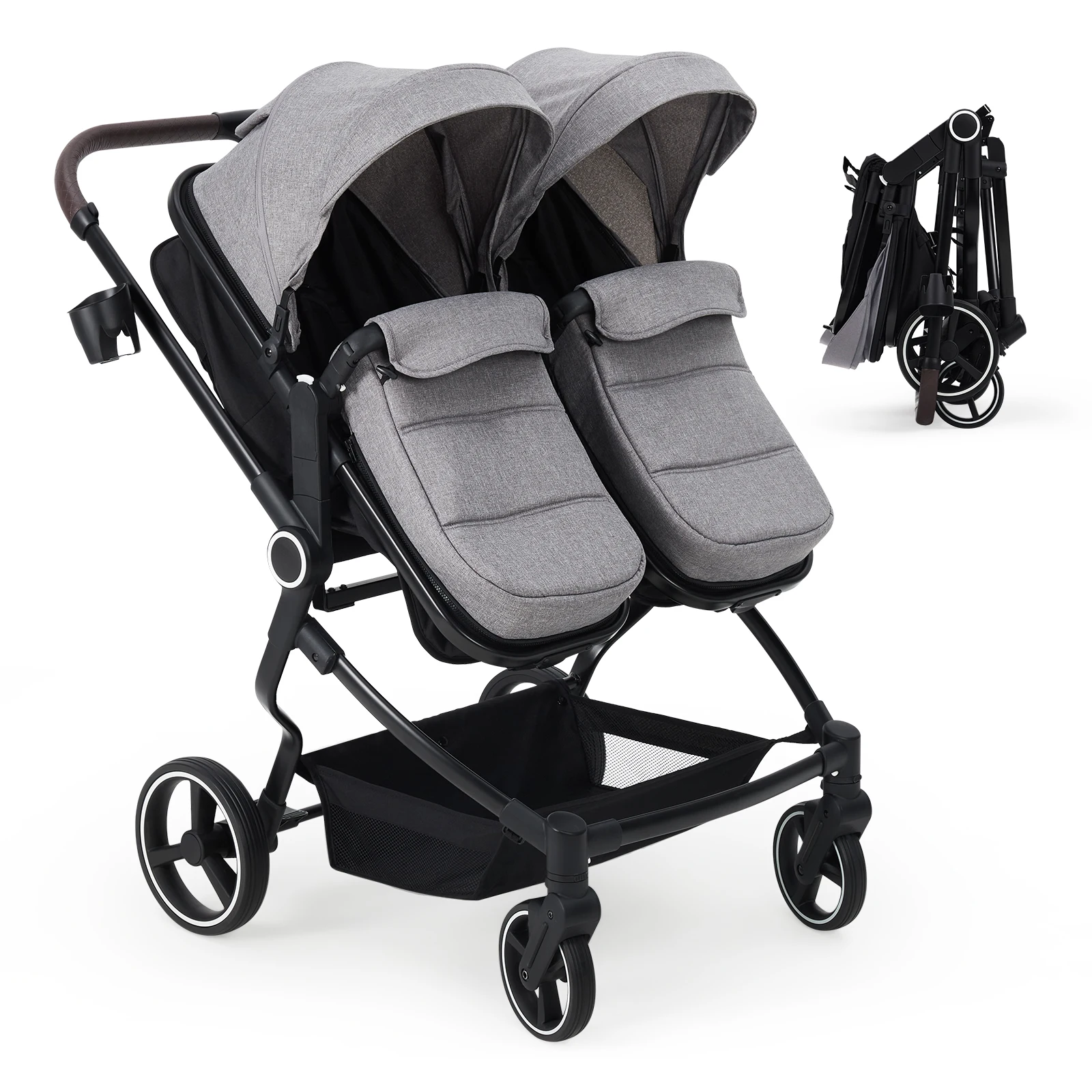 Lightweight Double Stroller for Newborn & Toddler - Image 1