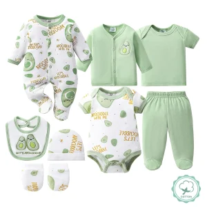 8-Pc Newborn Baby Cotton Essentials Set