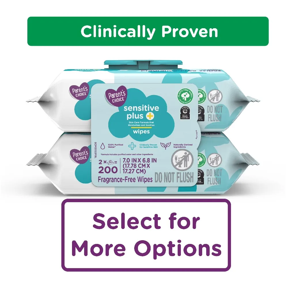 200-Count Hypoallergenic Unscented Baby Wipes - Image 1