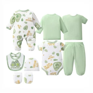8-Pc Newborn Baby Cotton Essentials Set - Thumbnail Image 3
