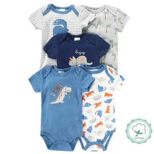 5pcs Baby Boy Triangle Rompers