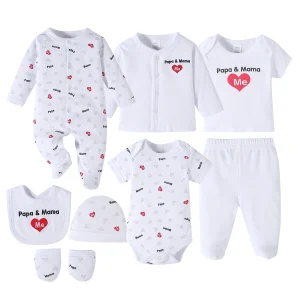 8-Pc Unisex Baby Spring & Summer Outfit Set
