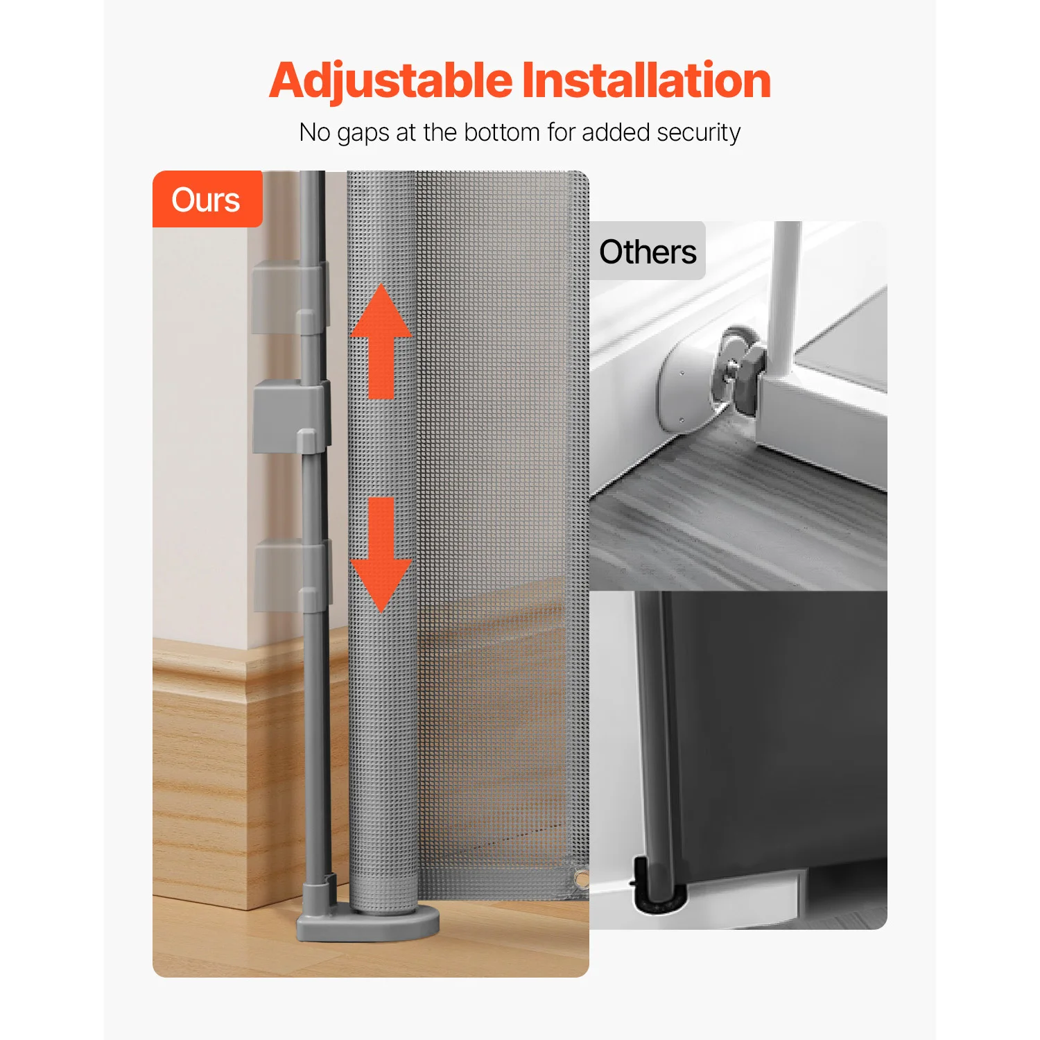 Retractable Baby Gate 34in Tall, Extra Wide Safety Gate - Image 3