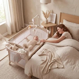 5-in-1 Playard for Babies with Bassinet, - Thumbnail Image 1