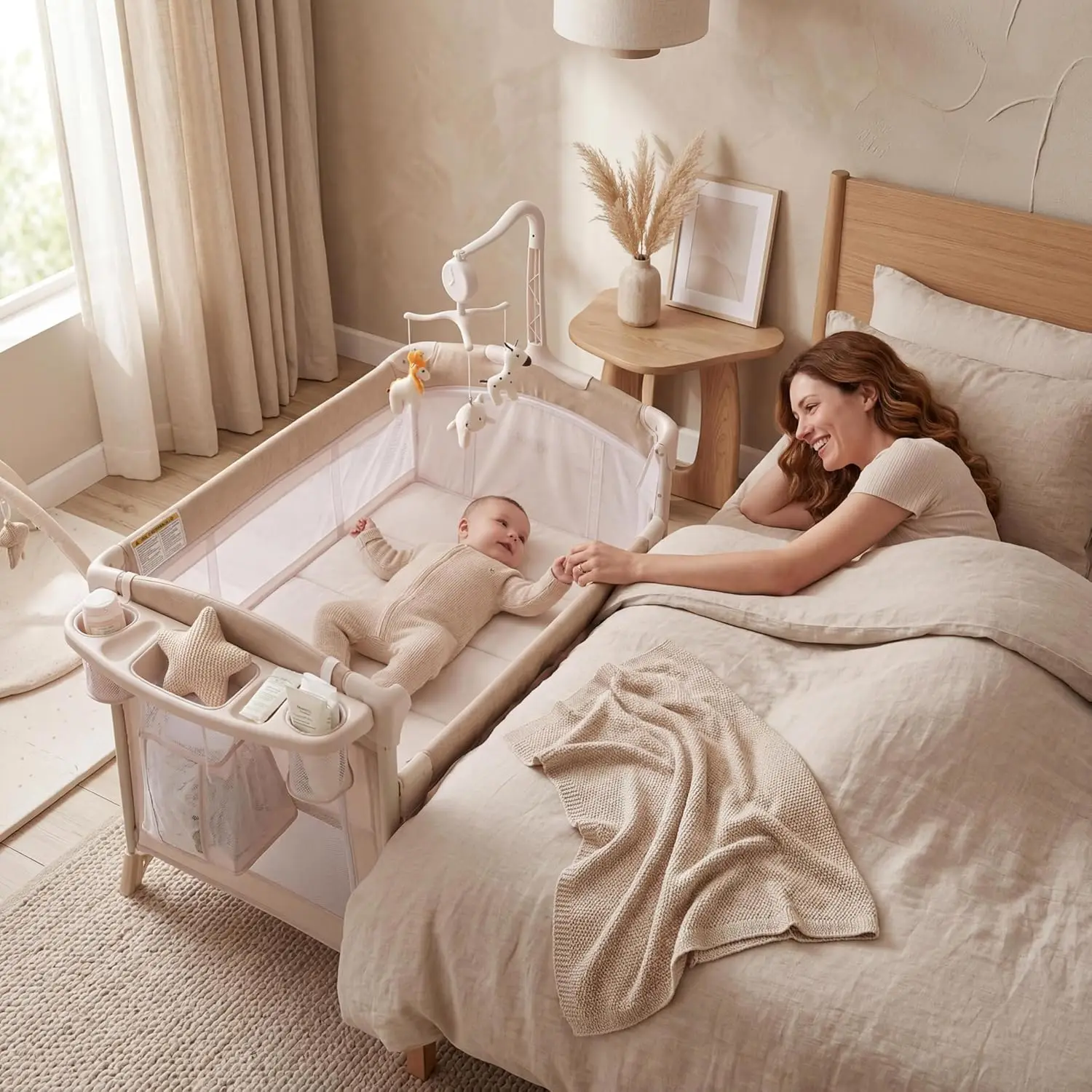 5-in-1 Playard for Babies with Bassinet, - Image 1