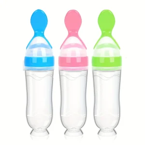 3 oz Silicone Baby Spoon Feeder Bottle - Thumbnail Image 3
