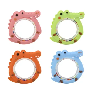 Crocodile Baby Teething Rattle Toy Set – 4 Pack - Thumbnail Image 5
