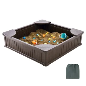Sandbox with Cover and 4 Corner Seating - Thumbnail Image 1