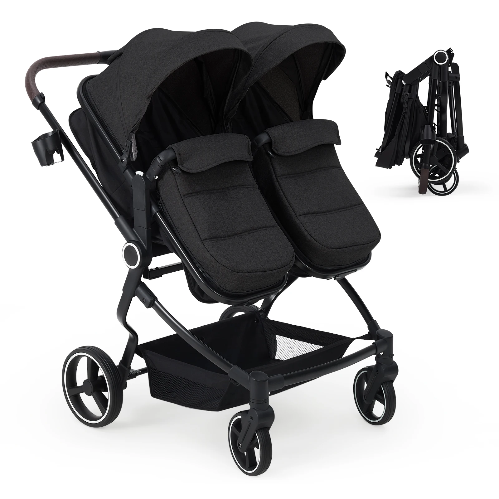 Lightweight Double Stroller for Newborn & Toddler - Image 2