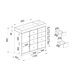 Classic Baby Multi functional  Nursery Dresser - Thumbnail Image 4