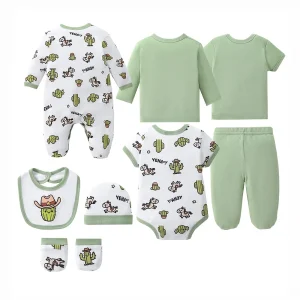 8-pc Cute Unisex Newborn Layette Sets - Thumbnail Image 3