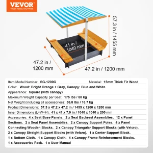 Sandbox with Cover and 4 Corner Seating - Thumbnail Image 2