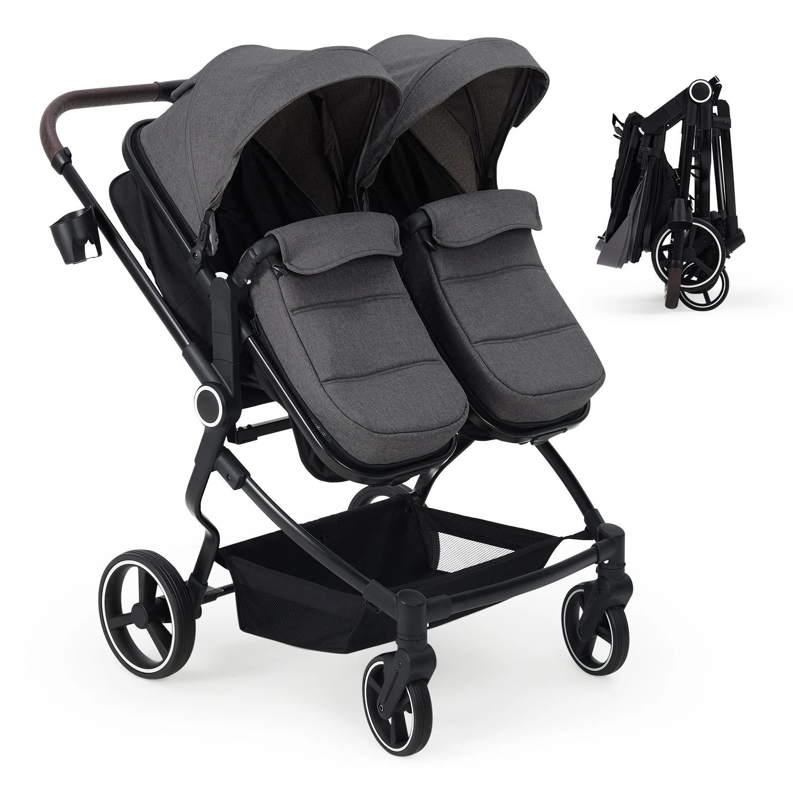 Lightweight Double Stroller for Newborn & Toddler - Image 5