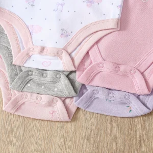 5-Pack Baby Girl Floral Rompers - Thumbnail Image 6