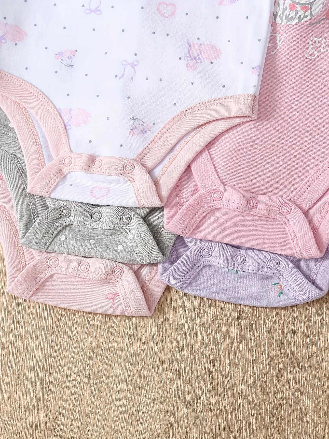 5-Pack Baby Girl Floral Rompers - Image 6