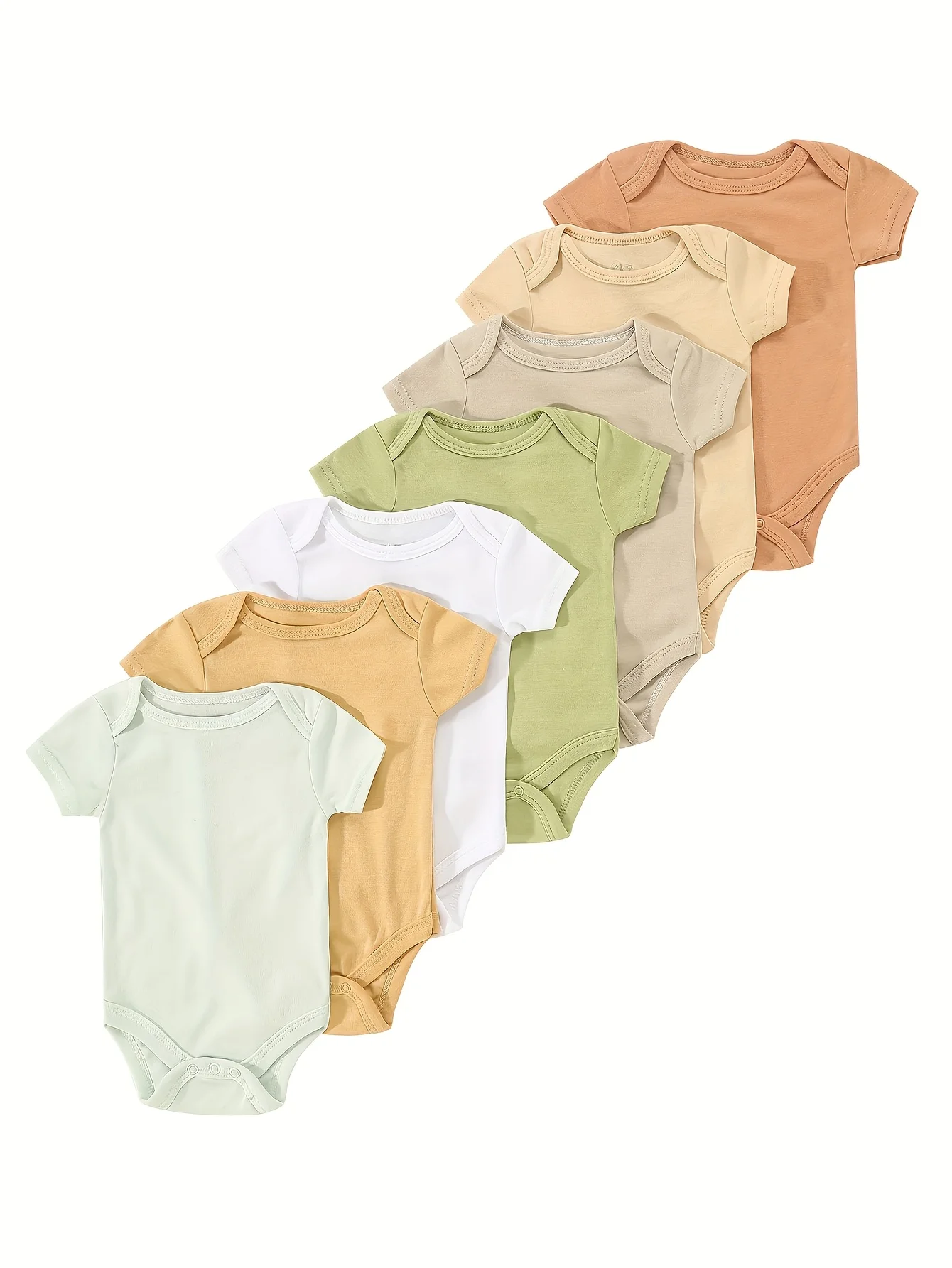 7-Pc Newborn Infant Romper Set, 0-9 Months - Image 2