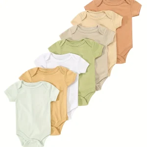 7-Pc Newborn Infant Romper Set, 0-9 Months