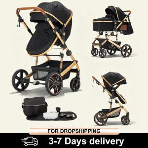 2-in-1 Reversible High Landscape Baby Stroller