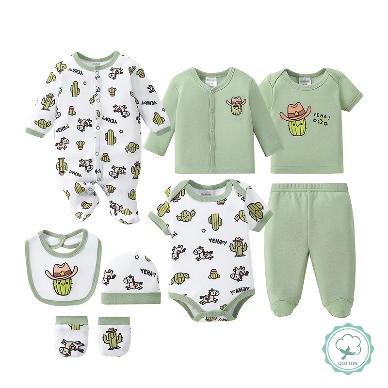 8-pc Cute Unisex Newborn Layette Sets - Image 2