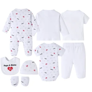 8-Pc Unisex Baby Spring & Summer Outfit Set - Thumbnail Image 3