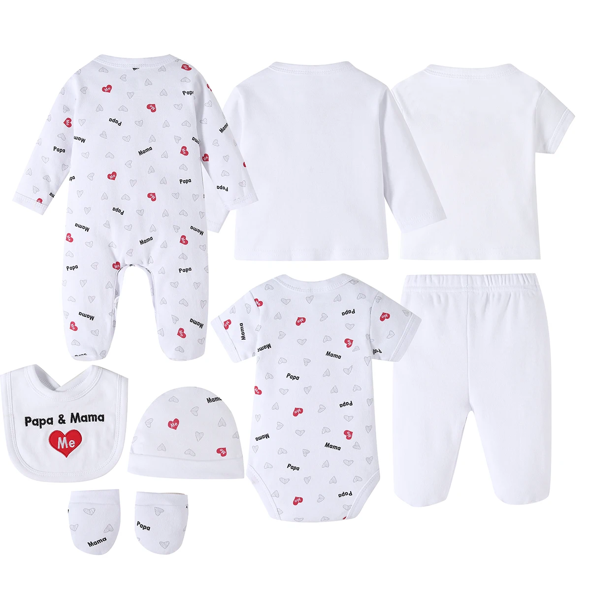 8-Pc Unisex Baby Spring & Summer Outfit Set - Image 3