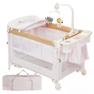 5-in-1 Playard for Babies with Bassinet, - Thumbnail Image 4