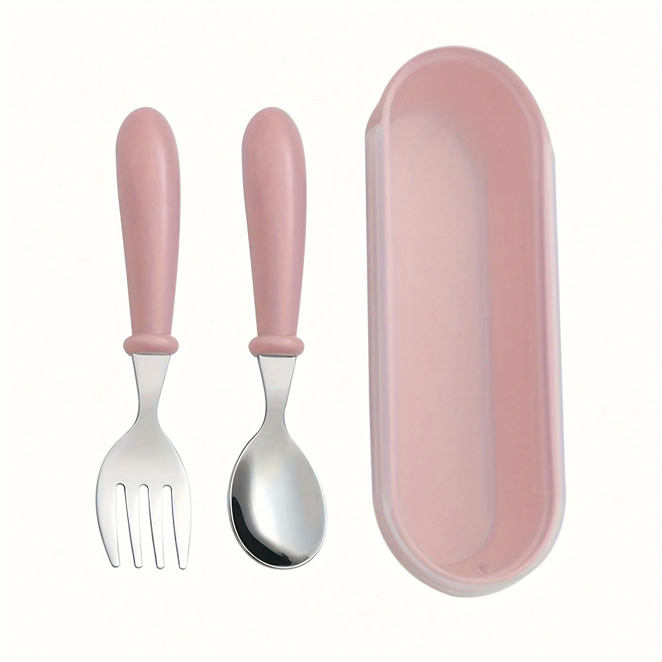 3-Pc Stainless Steel Baby Spoon & Fork Set - Image 5