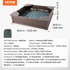 Sandbox with Cover and 4 Corner Seating - Thumbnail Image 7
