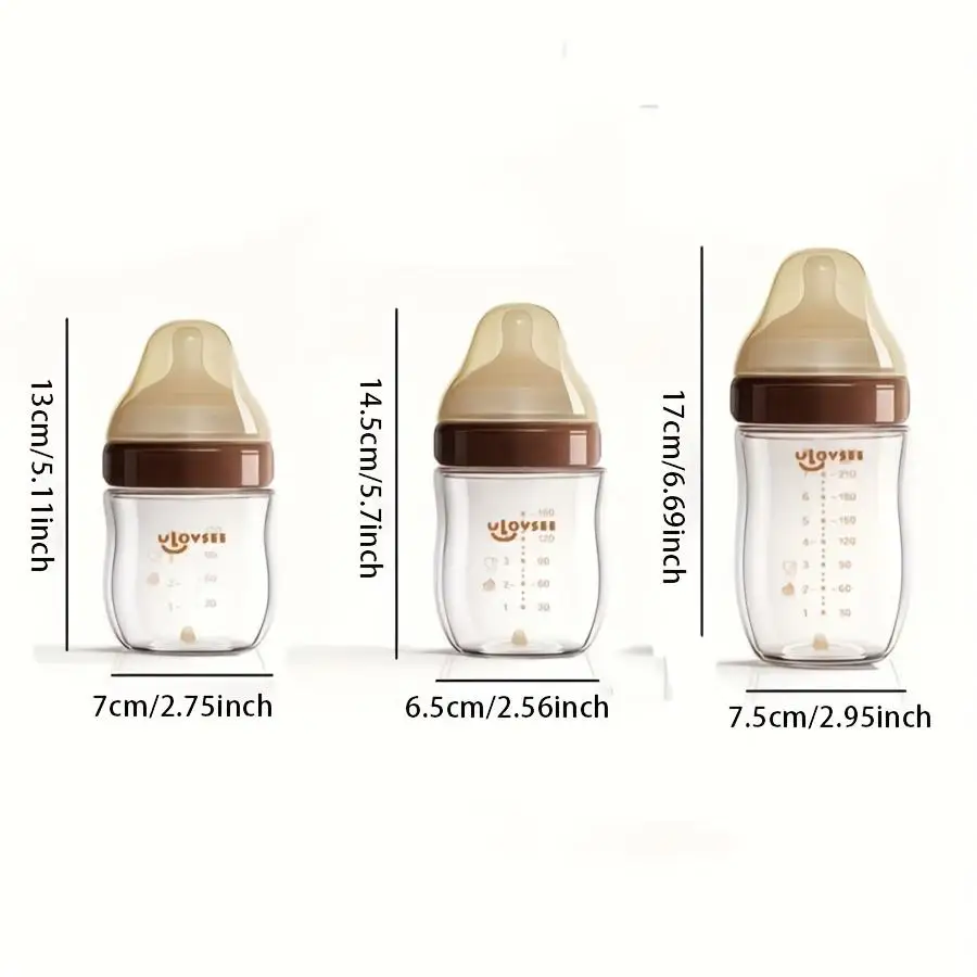 4/8oz Wide-Neck Borosilicate Glass Baby Bottles - Image 5