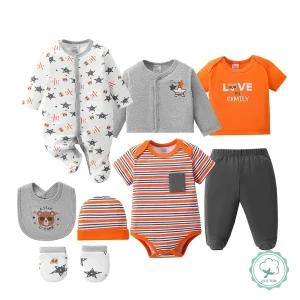 8-Pc Soft Unisex Newborn Layette Set - Thumbnail Image 2