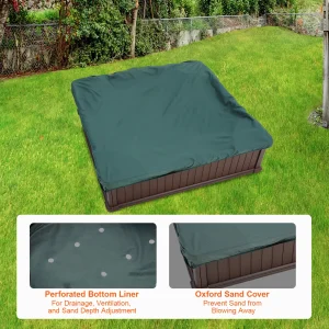 Sandbox with Cover and 4 Corner Seating - Thumbnail Image 4